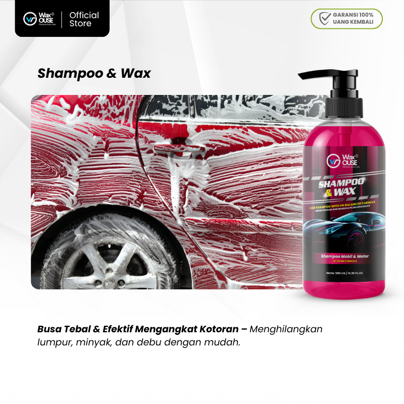 Shampoo & Wax 500ml pH Balanced Car Wash