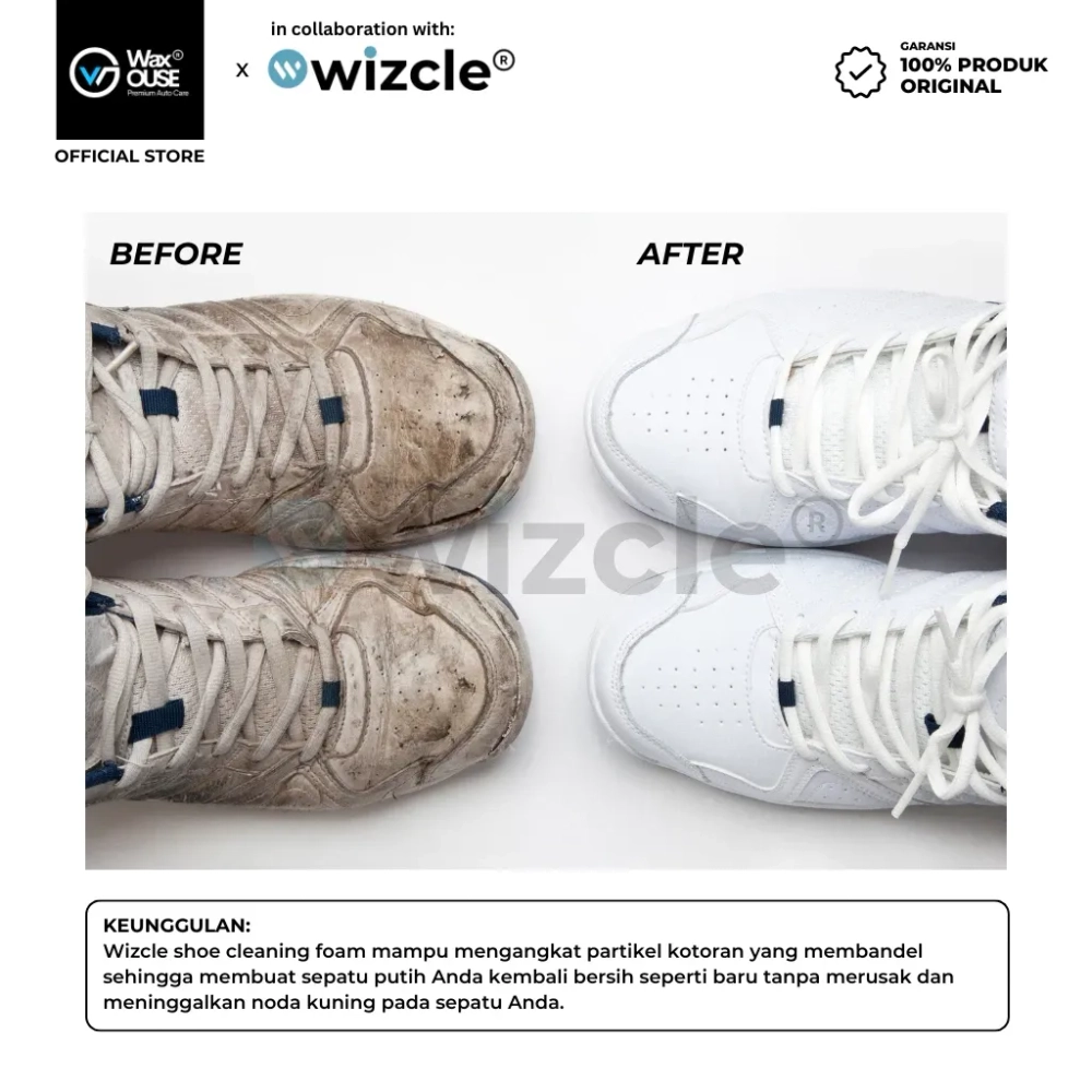 Waxouse X wizcle Shoe Cleaning Foam Busa Pembersih Sepatu