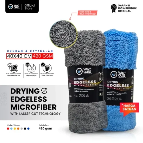 Lap Microfiber Pengering Drying Edgeless Microfiber Mobil dan Motor Ketebalan 420 GSM