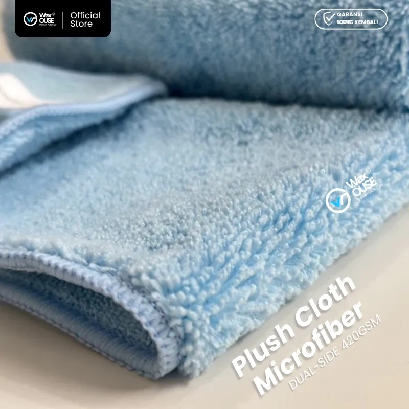 Waxouse Microfiber Plush Cloth 420gsm 40x40 cm Lap Detailing Premium Super Lembut Anti Gores