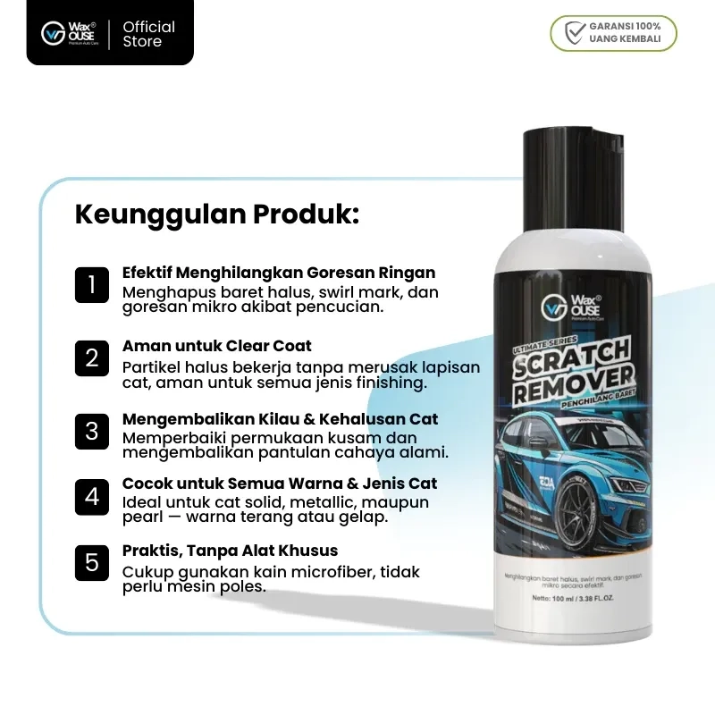 Waxouse Scratch Remover Ultimate Series Penghilang Baret Body Mobil & Motor Swirl Remover