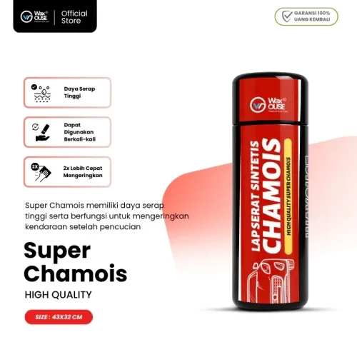 Waxouse Kanebo Chamois – Lap Pengering Mobil & Motor Serat Sintetis Super Lembut dan Tahan Lama