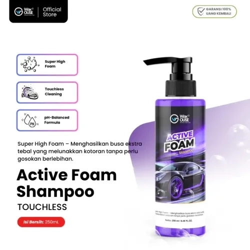 Waxouse Active Foam Shampoo Cuci Mobil Motor Touchless pH Balanced 250mL Shampoo Cuci Mobil & Motor