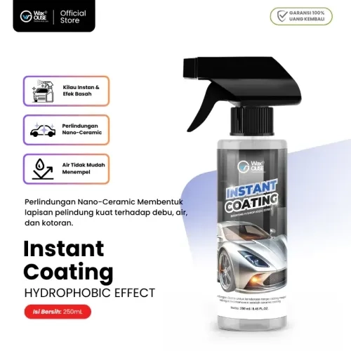 Waxouse Instant Coating Pengkilap Bodi Mobil dan Motor Semi Nano Coating Efek Daun Talas