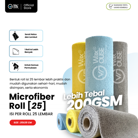 Microfiber Roll 25x25 cm 25 Lembar 200 GSM