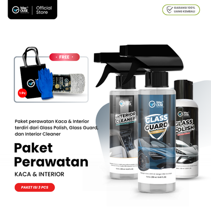 Bundling Glass Cleaner, Interior Cleaner, Water Repellent 250ml