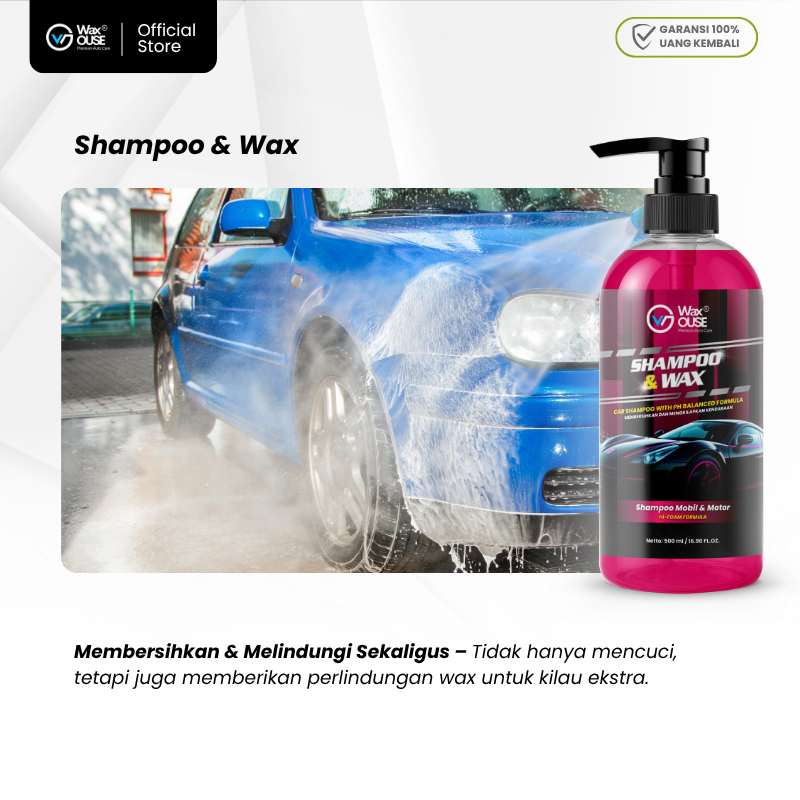 Shampoo & Wax 500ml pH Balanced Car Wash