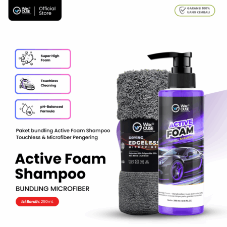 Waxouse Paket Bundling Active Foam Shampoo & Drying Edgeless Microfiber