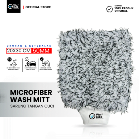 Waxouse Wash Mitt Microfiber Glove Sarung Tangan Cuci Mobil & Motor